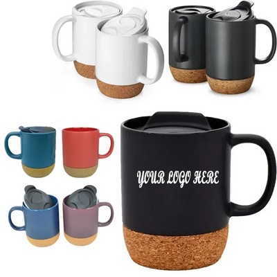 13 oz Ceramic Mug with Cork Bottom