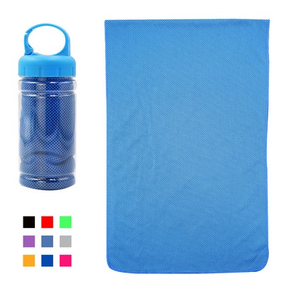 Portable Cool Microfiber Towel With Bottle