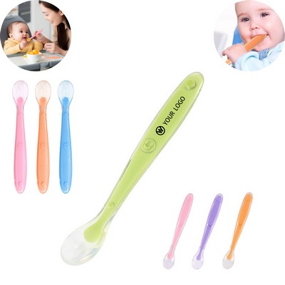 Soft-Tipped Silicone Baby Food Spoon