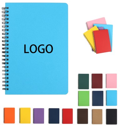 Spiral Notebook With Hardcover Plastic Waterproof A5