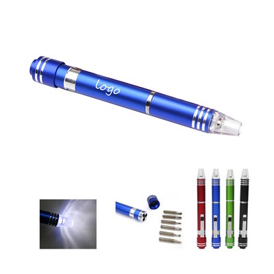 6-In-1 Lighted Screwdriver Tool Pen