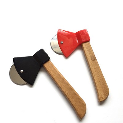 Axe Pizza Cutter with Bamboo Handle