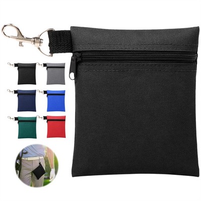 Zipper Golf Ball Pouch Bag