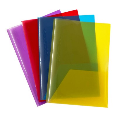 Colorful Transparent Double Pocket Folder