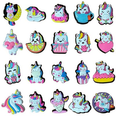 Shoe charms-Rainbow Unicorn Series