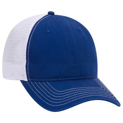 Otto Low Pro Garment Washed Cotton Trucker Cap w/Mesh Back