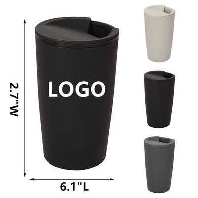 18 OZ Reusable Wheat Straw Cups with Lids