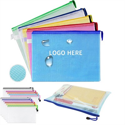 A4 Waterproof Zipper Files Bag