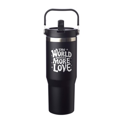 30 oz Travel Trekker Travel Mug with Handle (1 Color Imprint)