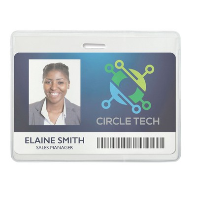 Horizontal S-Series Clear Vinyl Proximity Card/Badge Holders