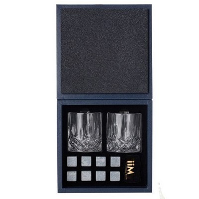 Whiskey Stones and Whiskey Glass Gift Boxed Set