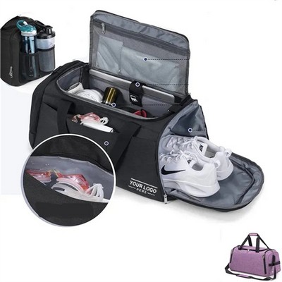 42 Liter Travel Duffel Sports Gym Bag with Shoes Compartment