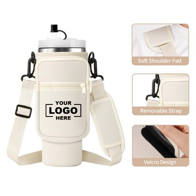 Insulated Water Bottle Holder with Strap