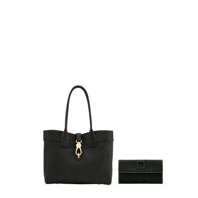 Dooney & Bourke Florentine Amelie Shoulder Bag and Continental Clutch Set - Black