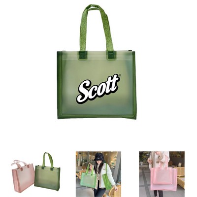 Frosted PVC Shopping Tote Bag