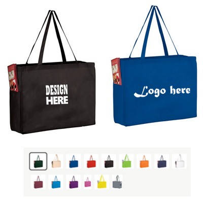 Non-Woven Shoulder Tote Bag With Side Pockets