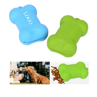 Bone Shape Silicone Dog Treat Pouch