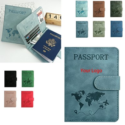 RFID Blocking Magnetic Snap Passport Wallet