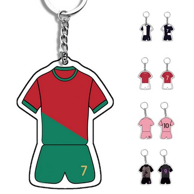 Custom Soccer Suit Acrylic Keychain Pendant