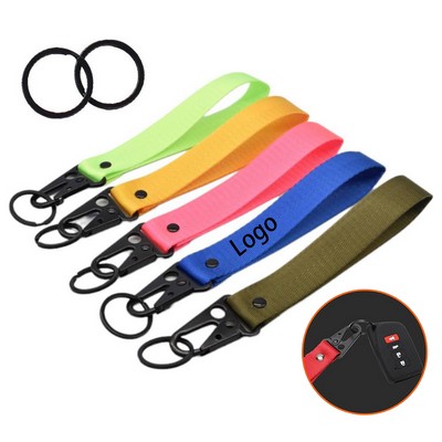 Nylon Short Eagle Hook Wrist Lanyard Key Chain