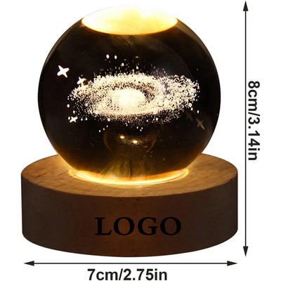 3D LED Crystal Ball Night Light