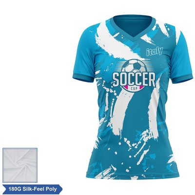 Women's Sublimation Soccer Jersey - 180G Silk-Feel Interlock