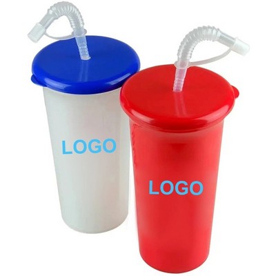 32oz Sports Sipper Tumbler With Lid & Straw