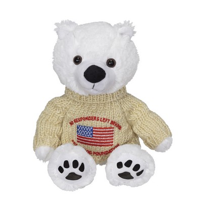 11" Justin Bear w/Hand Knit Embroidered Sweater