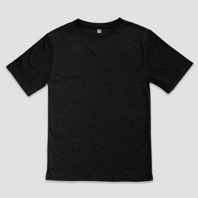 Unisex Adult Short Sleeve T-Shirts - Black Heather - Polyester-Cotton Blend - Neil & David®