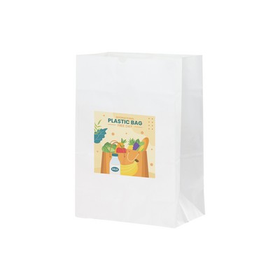 White Kraft 1/6 bbl SOS Bag with Full Color Digital Print (11 x 6 x 17)