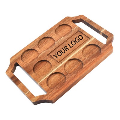 Wooden Wine Tray With Handles