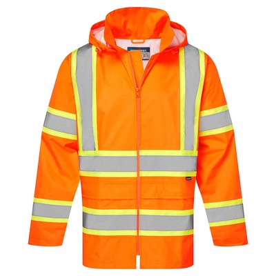 Hi-Vis X Back Contrast Tape Rain Jacket