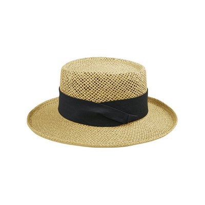 Gambler Shape Toyo Hat w/ Cotton Twill Under Shade