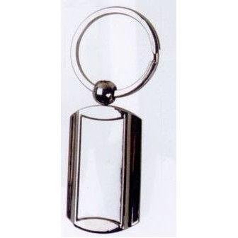 Designer Metal Key Tag (Rectangle - Rounded Side)