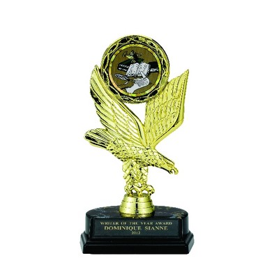 8" Eagle Trophy w/Black Base Holds 2" Insert