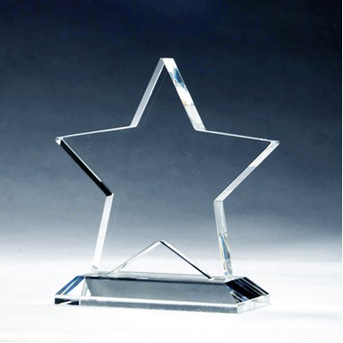 Crystal Star Award ( sand blasted )