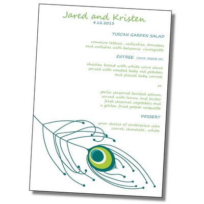 Wedding Menu Card Flat - 5x7