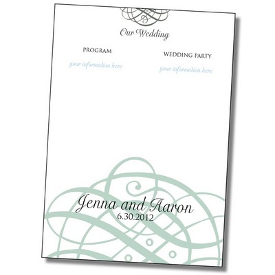 Wedding Program Card Flat - 5x7