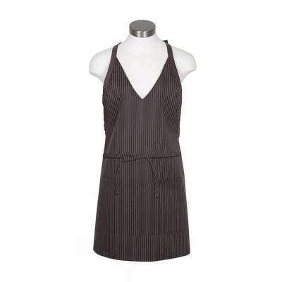 Formal V-Neck Apron with Pinstripes