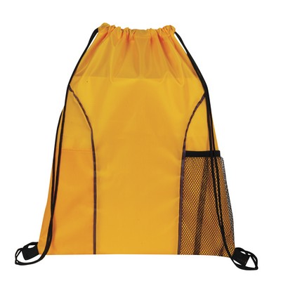 Dual Pocket Drawstring Backpack