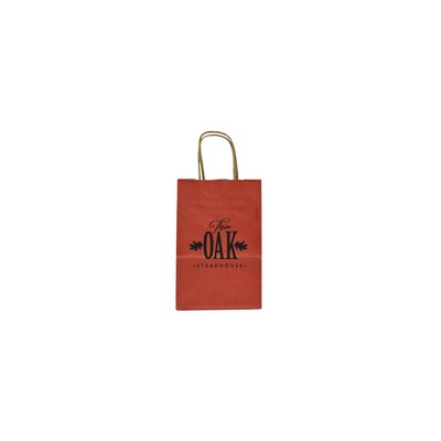 Small Really Red Shadow Stripe Bag (5.5"x3.25"x8.375")