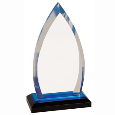 Blue Oval Impress Acrylic Award (8")