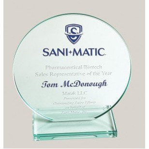 4.5" Circle Glass Award