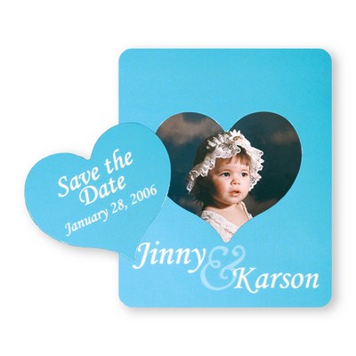 Picture Frame w/ Heart Shape Cut-Out Vinyl Magnet - 30mil