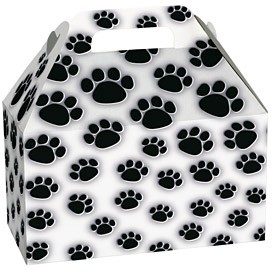 Pawprints Themed Gable Gift Basket Box (8½"x5"x5½")