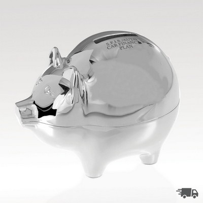 Silver-Plated Piggy Bank