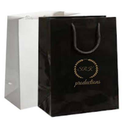 Laminated Gloss Colored Rope Handle Gift Bag (13"x5"x10")