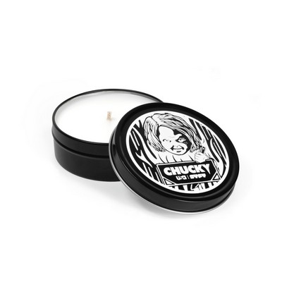 4 oz. Tin Travel Candle - Black with 4-C Imprint