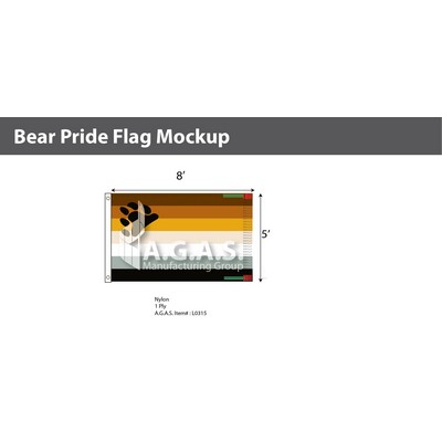 Bear Pride Deluxe Flag 5'X8'