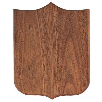 Genuine Walnut Shield Plaque (12" x 16")